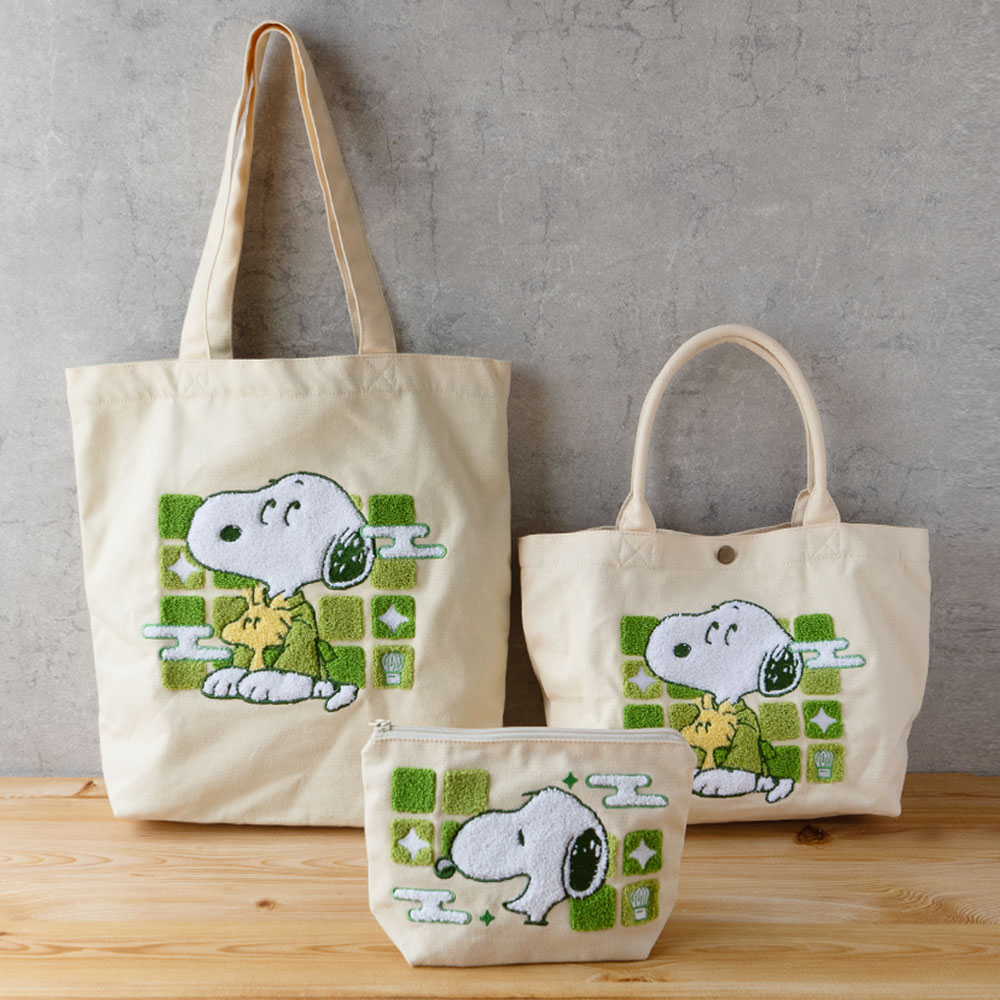 SNC さがら刺繍ポーチ ：デザイン: 市松