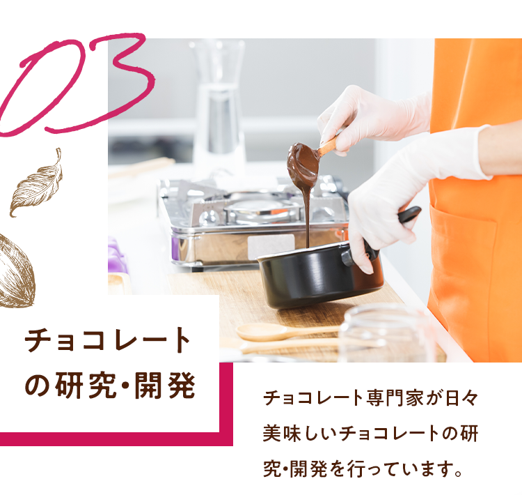 チョコレートの研究・開発 高カカオ品質