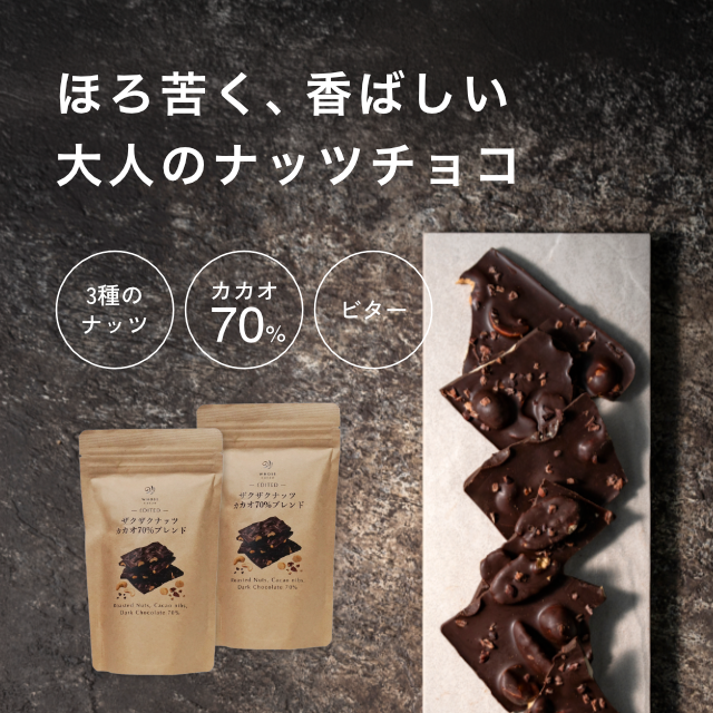 ほろ苦く、香ばしい大人のナッツチョコ