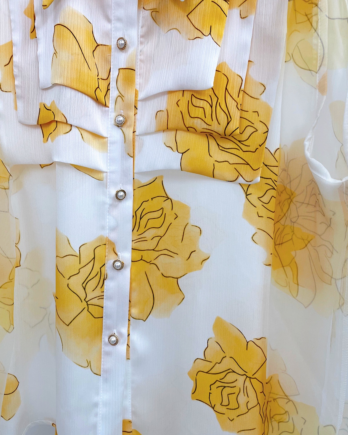 ドラマティックローズシアーブラウス カラー: YEL