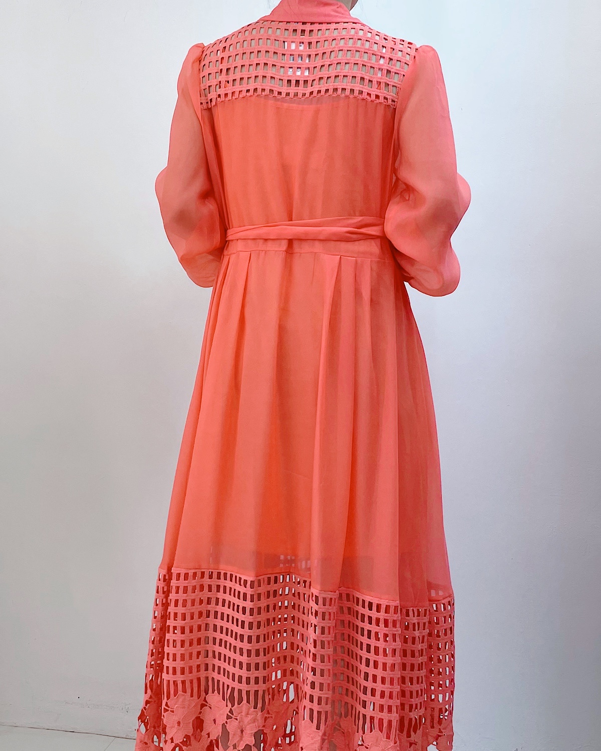 ビジューカットワークロングドレス カラー: ORN