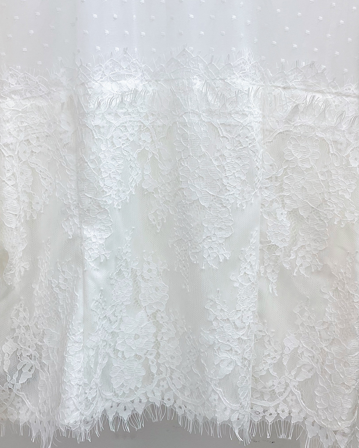 チュールドットクロップブラウス カラー: WHT