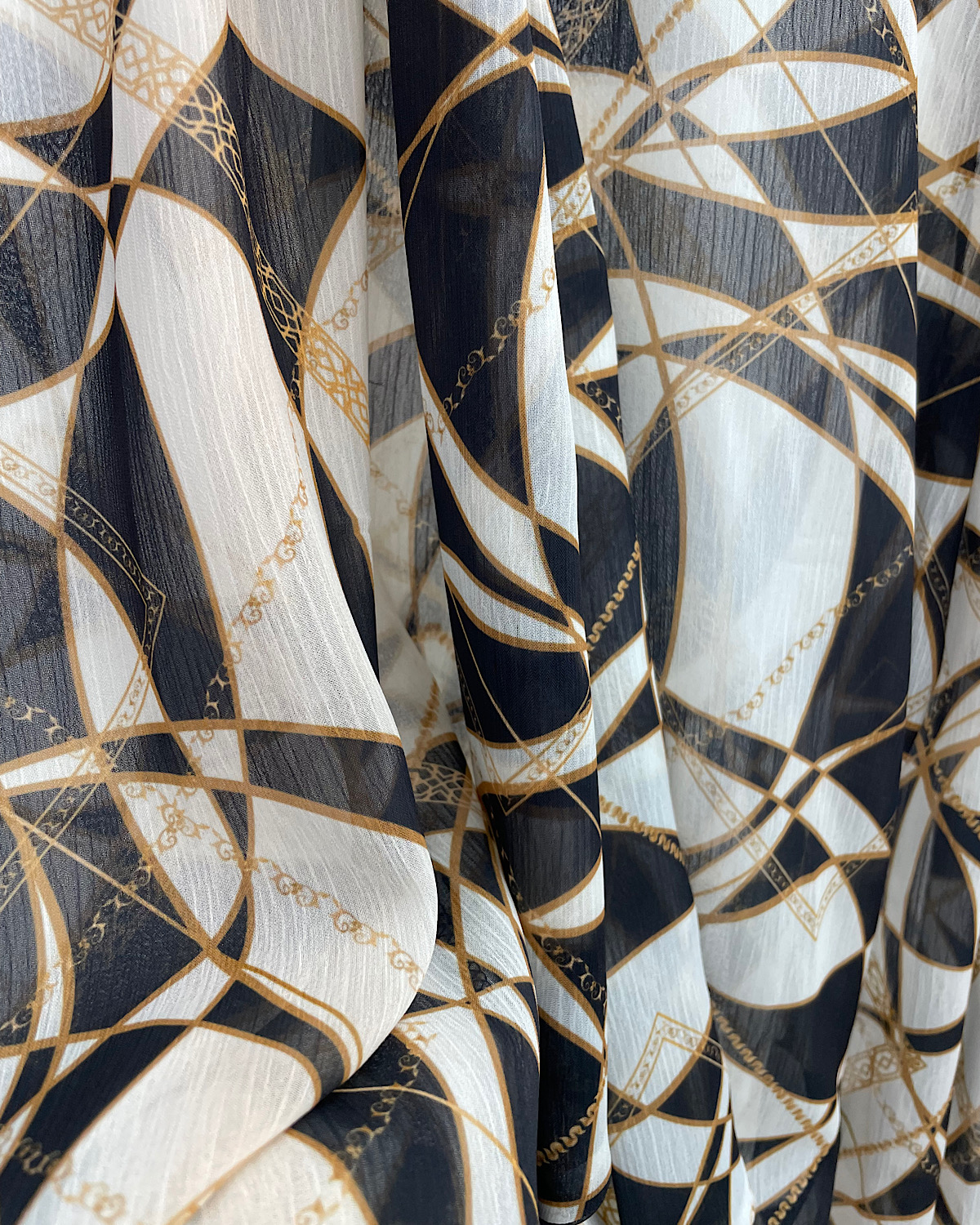 レトロサークルプリントボウタイブラウス カラー: WHT