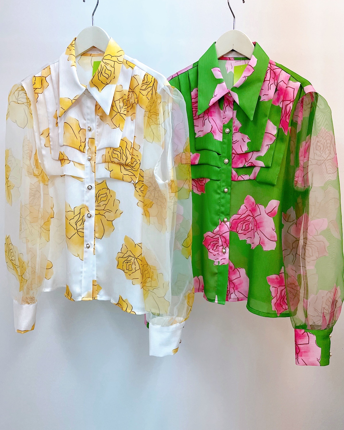 ドラマティックローズシアーブラウス カラー: YEL