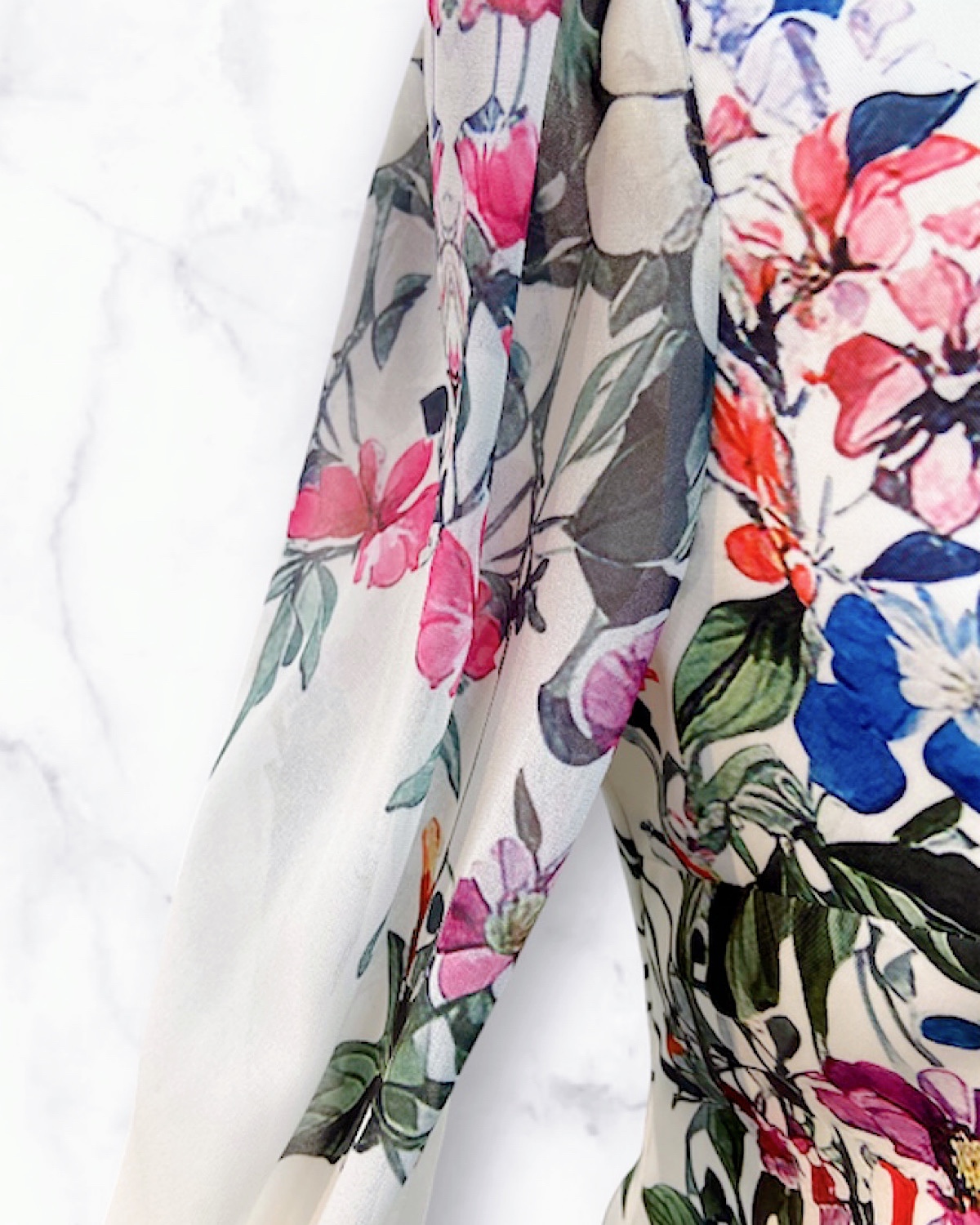 レトロフラワーボックスワンピース カラー: WHT, サイズ: S