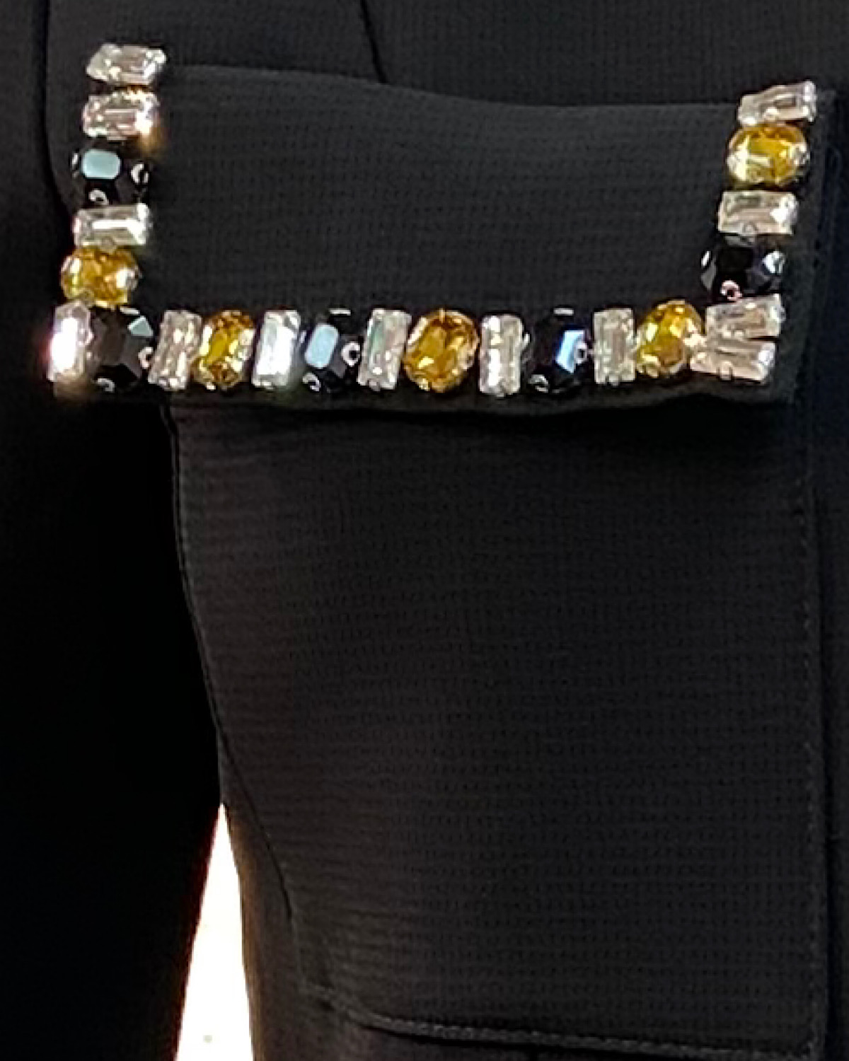 クリスタルストーンブラックドレス サイズ: S