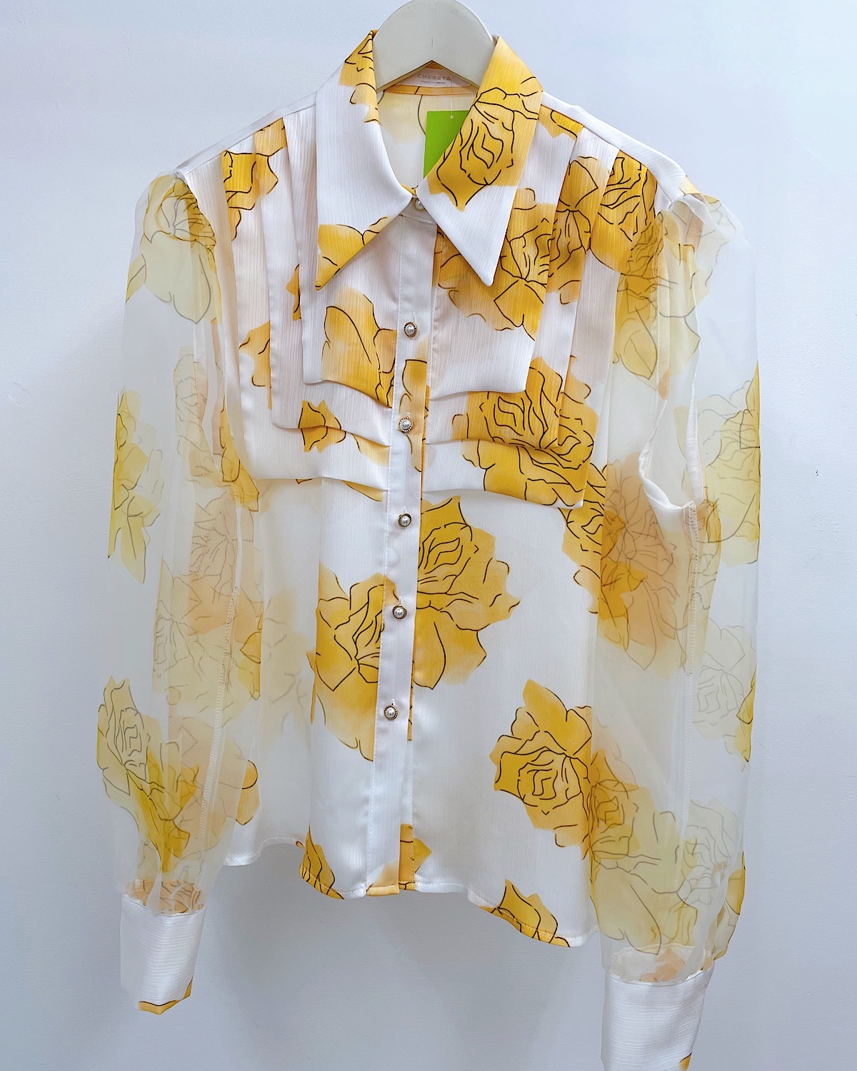 ドラマティックローズシアーブラウス カラー: YEL