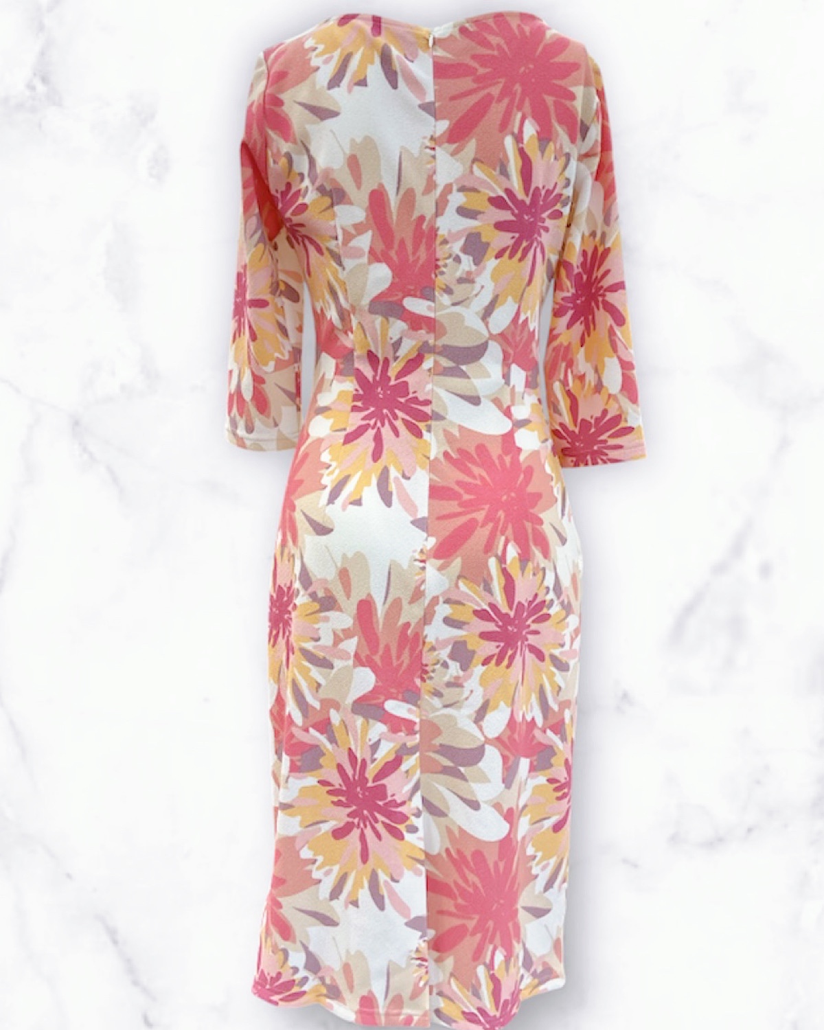 ピンクブロッサムドレープワンピース