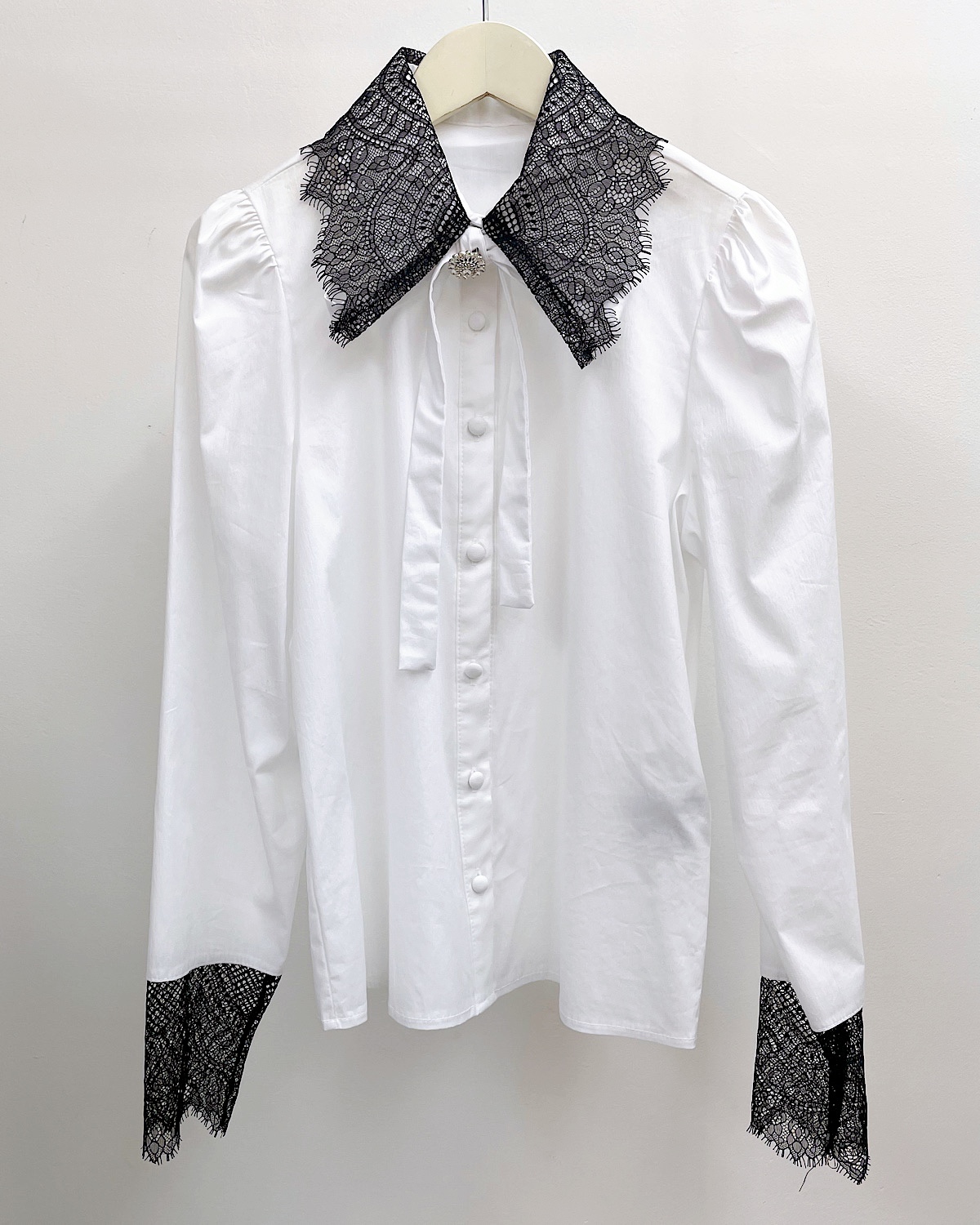 ヴィンテージレースビックカラーブラウス カラー: BLK