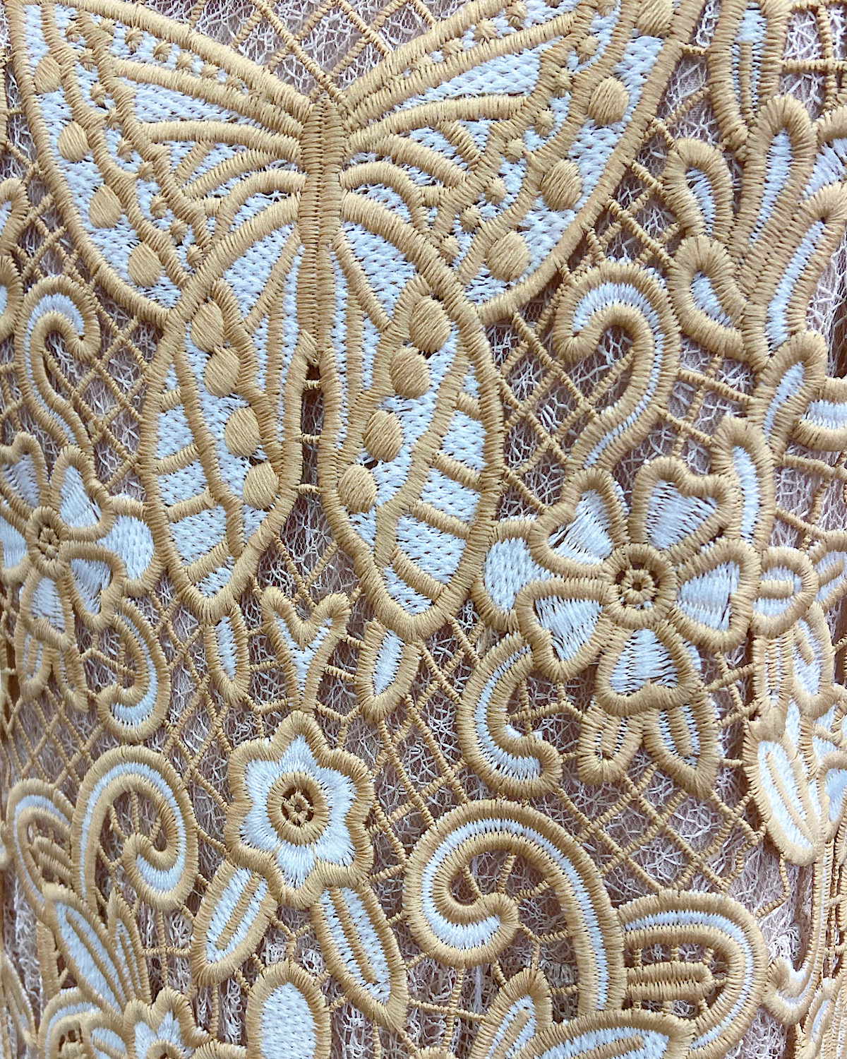 バタフライ刺繍エレガンスプリーツワンピース サイズ: M