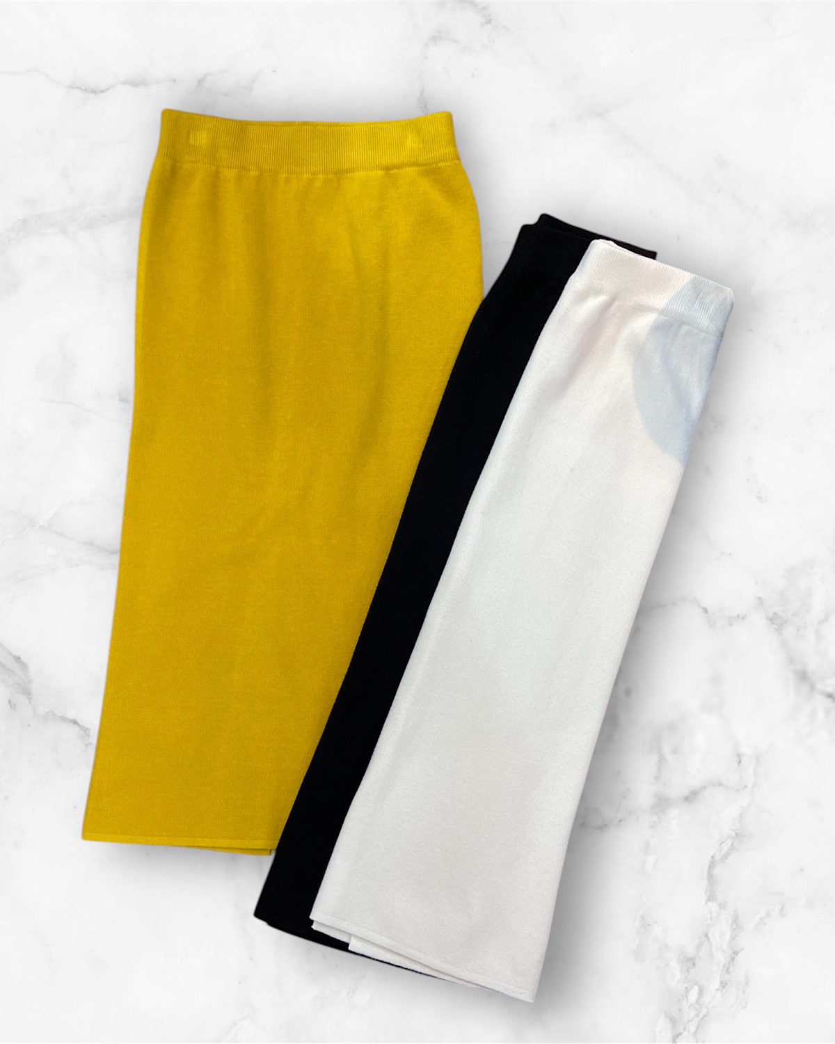 ニットタイトスカートL カラー: YEL