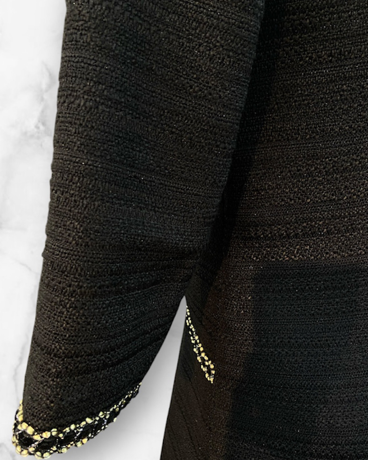 斜めラインブラックツィードワンピース