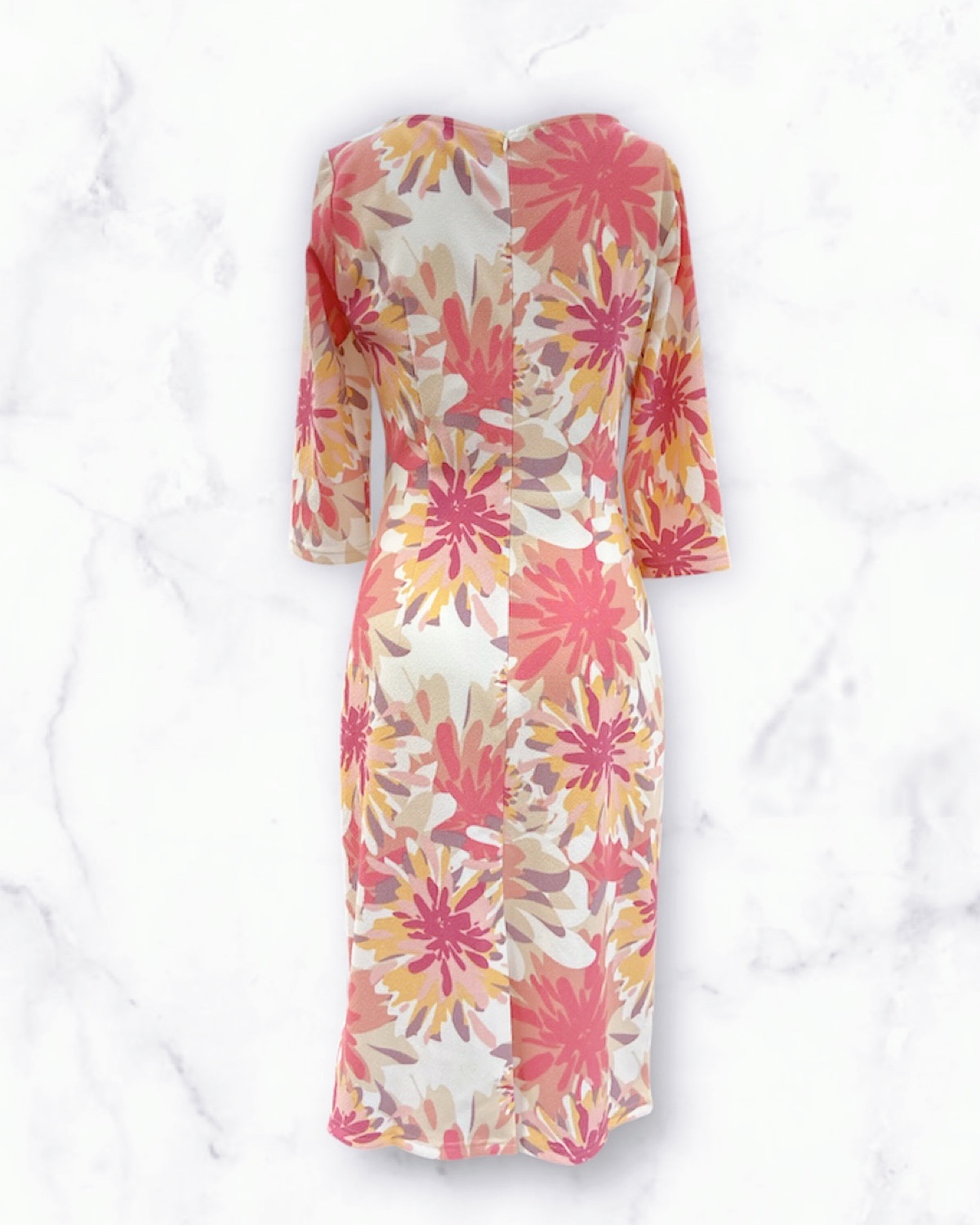 ピンクブロッサムドレープワンピース