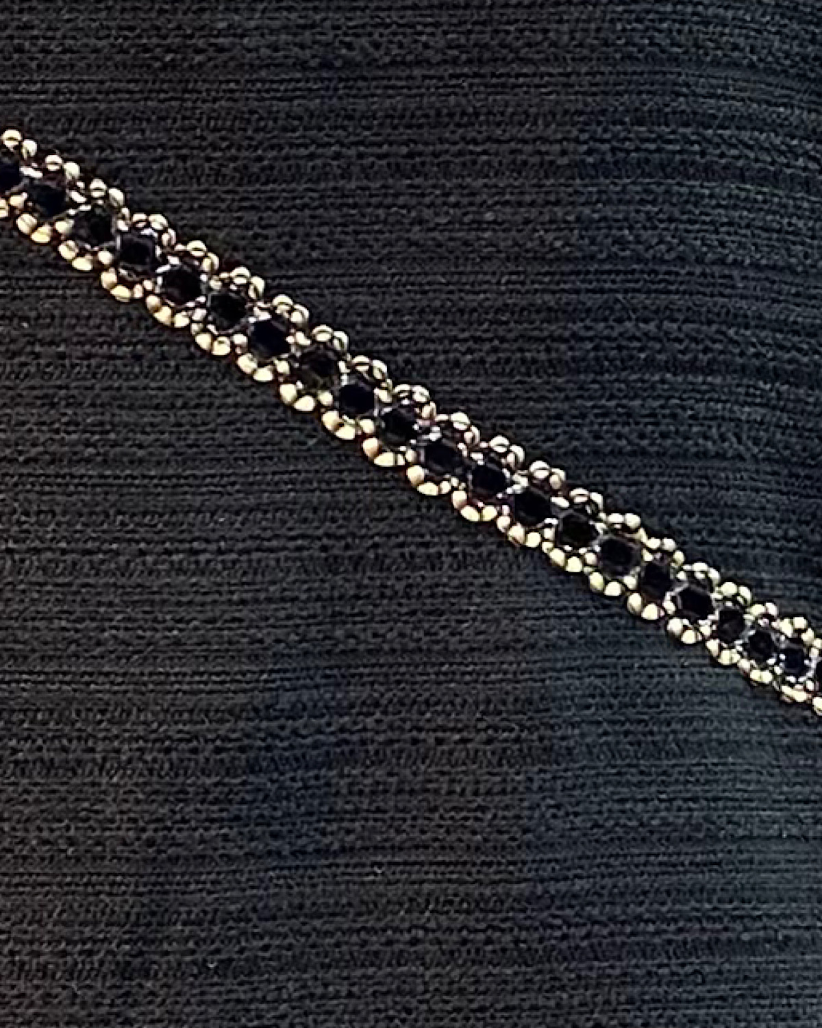 斜めラインブラックツィードワンピース