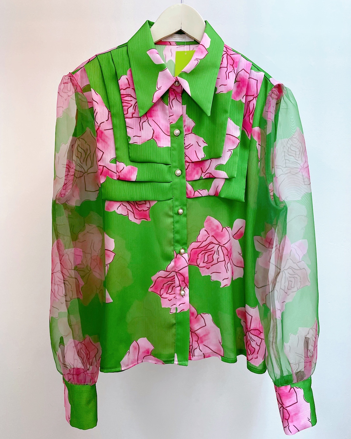 ドラマティックローズシアーブラウス カラー: YEL