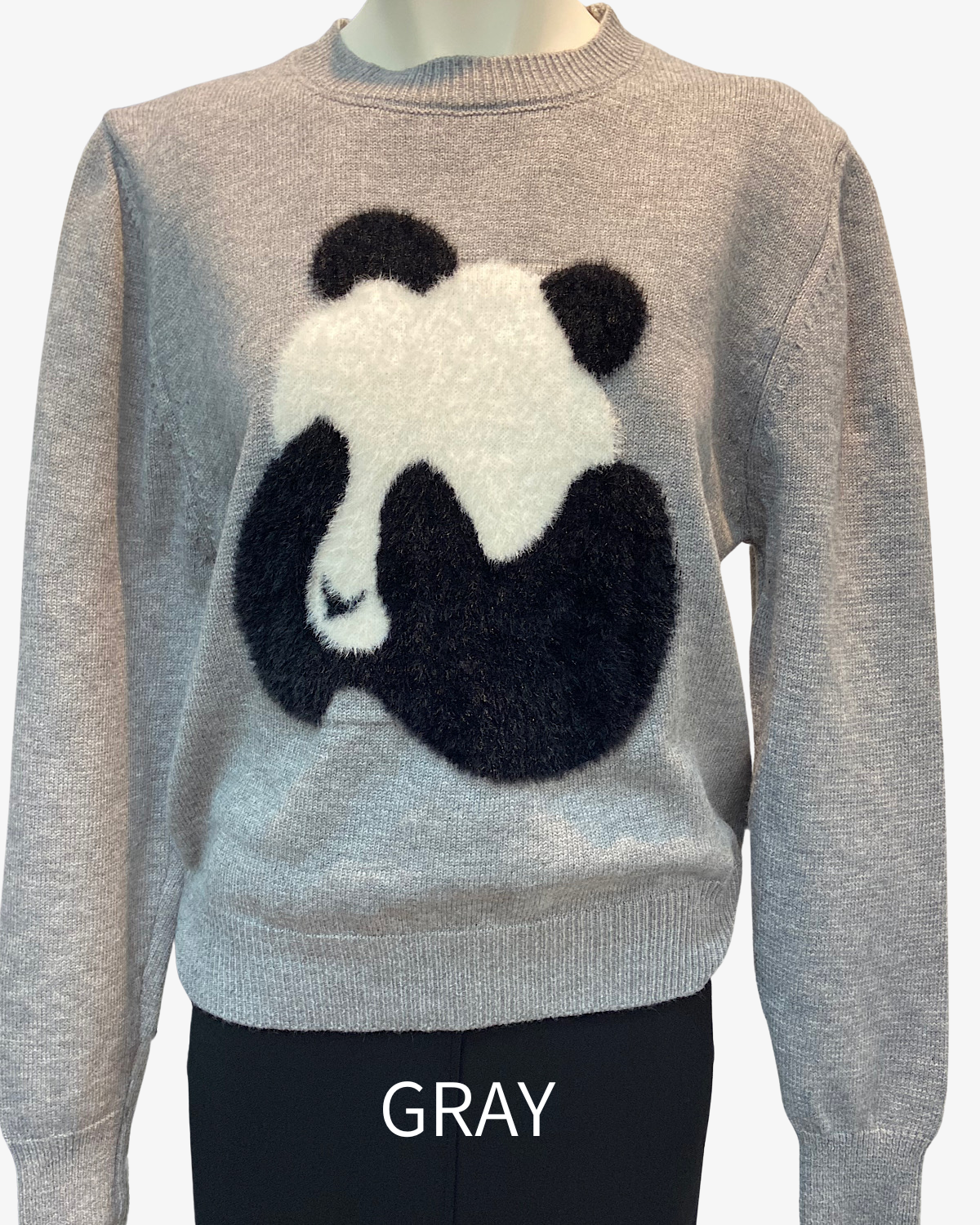 パンダフェイスセーター カラー: GRY
