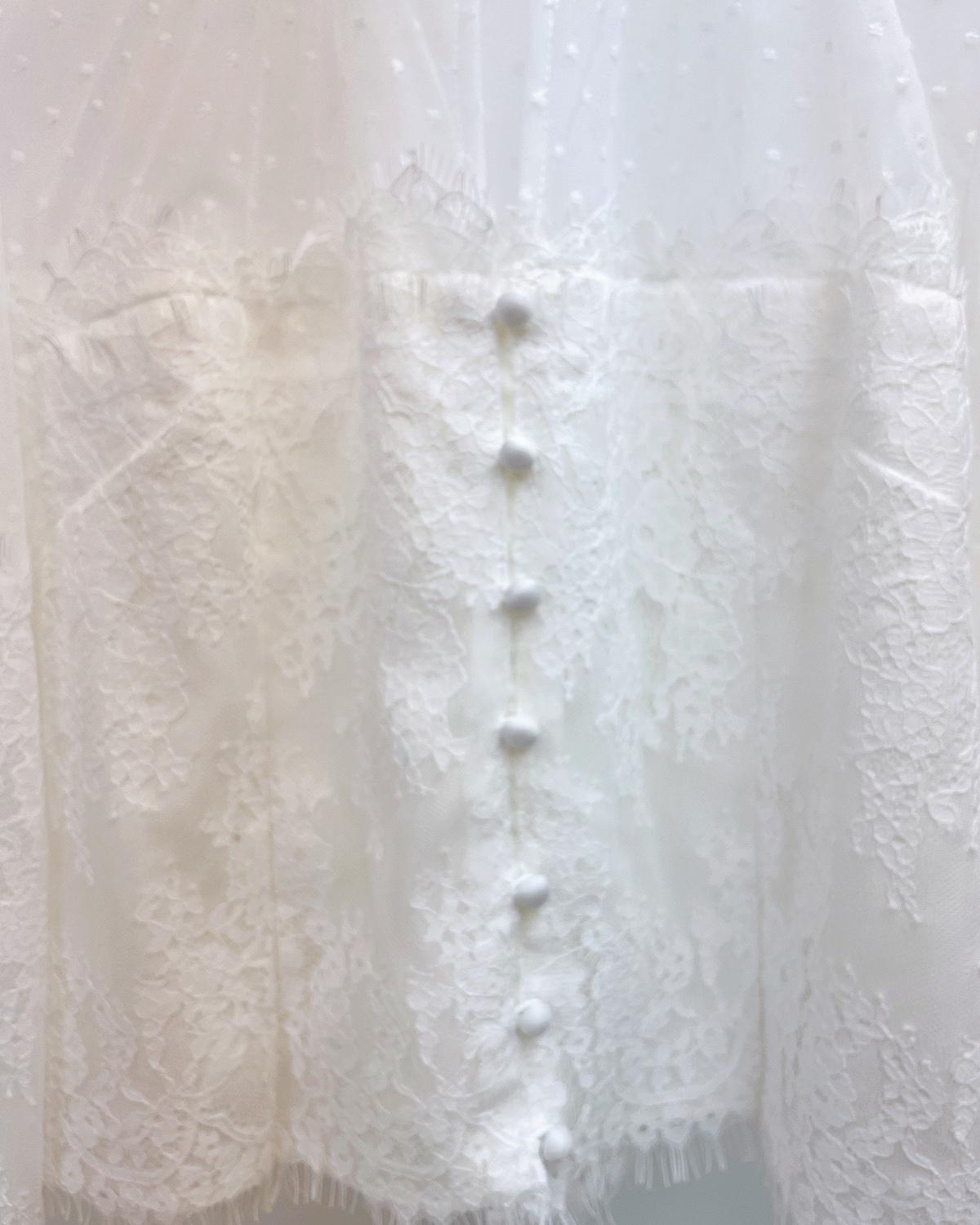 チュールドットクロップブラウス カラー: WHT