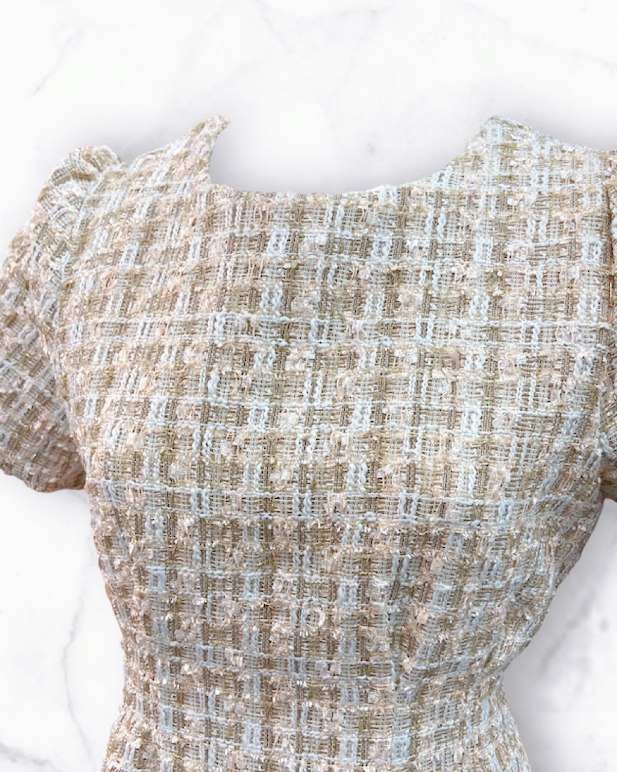 上品ラメツィードミニドレス カラー: BEG