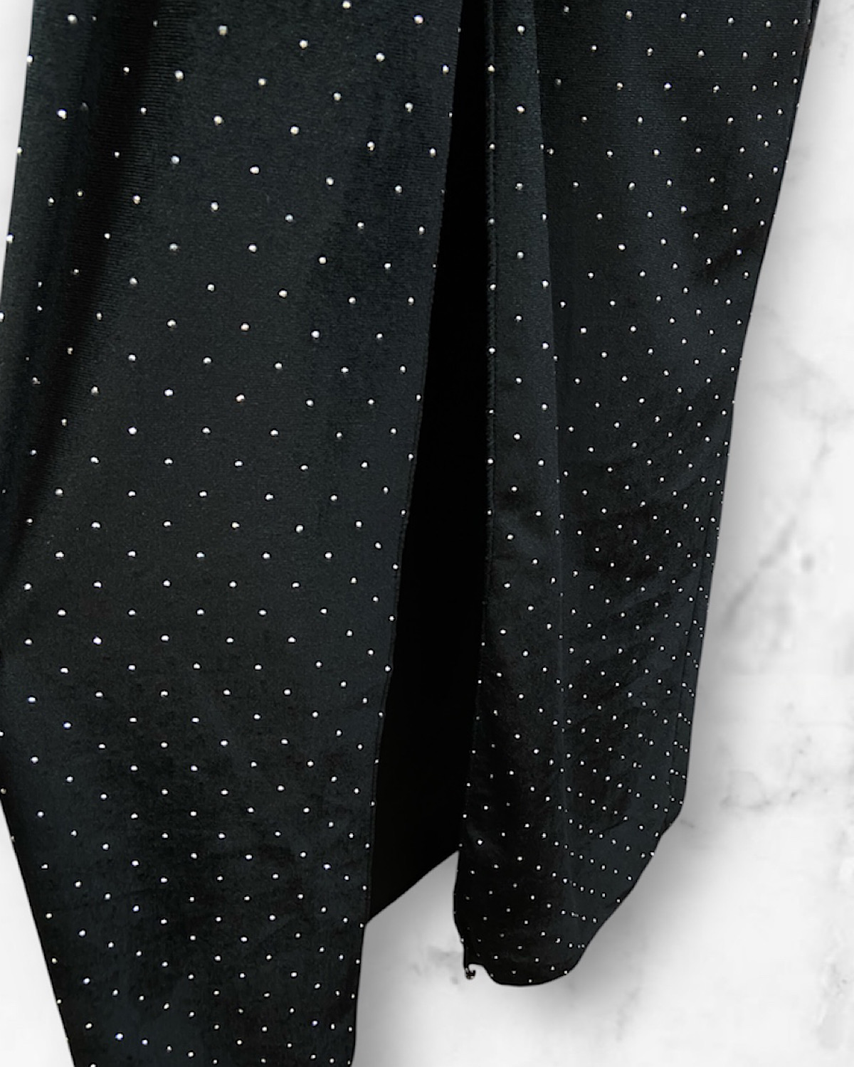 イタリア　ラインストーンベロアタイトワンピース カラー: RED