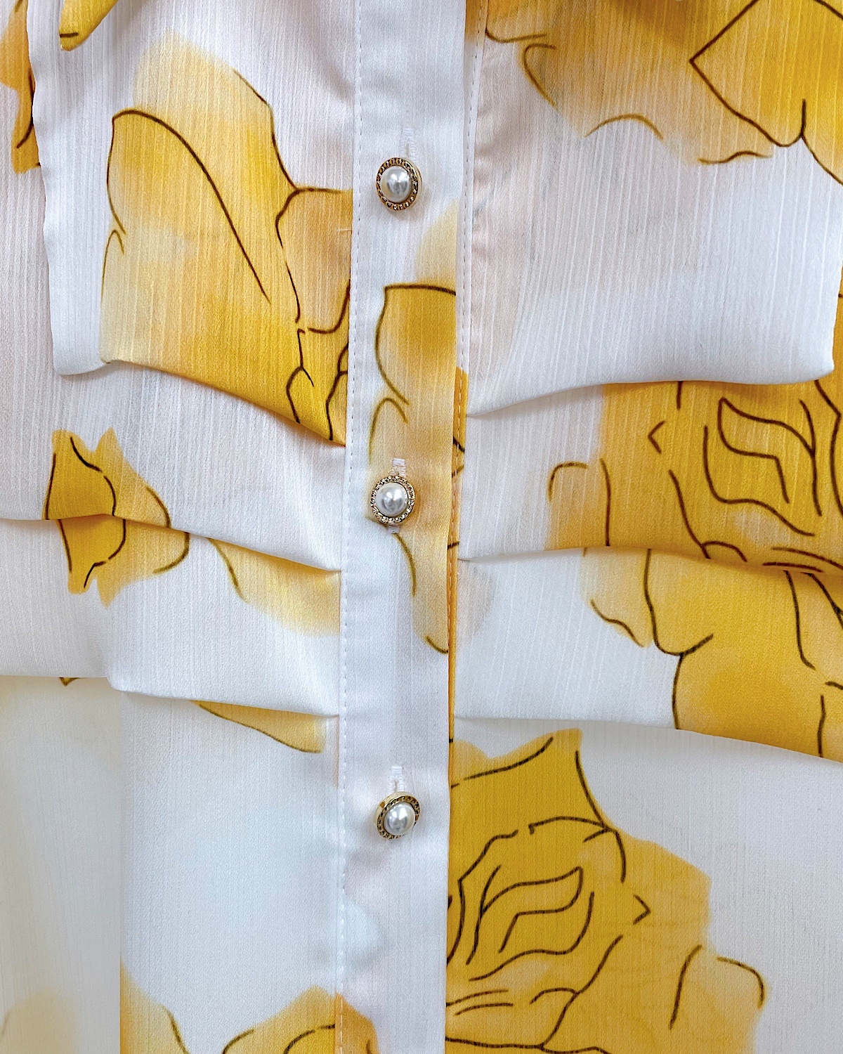 ドラマティックローズシアーブラウス カラー: YEL