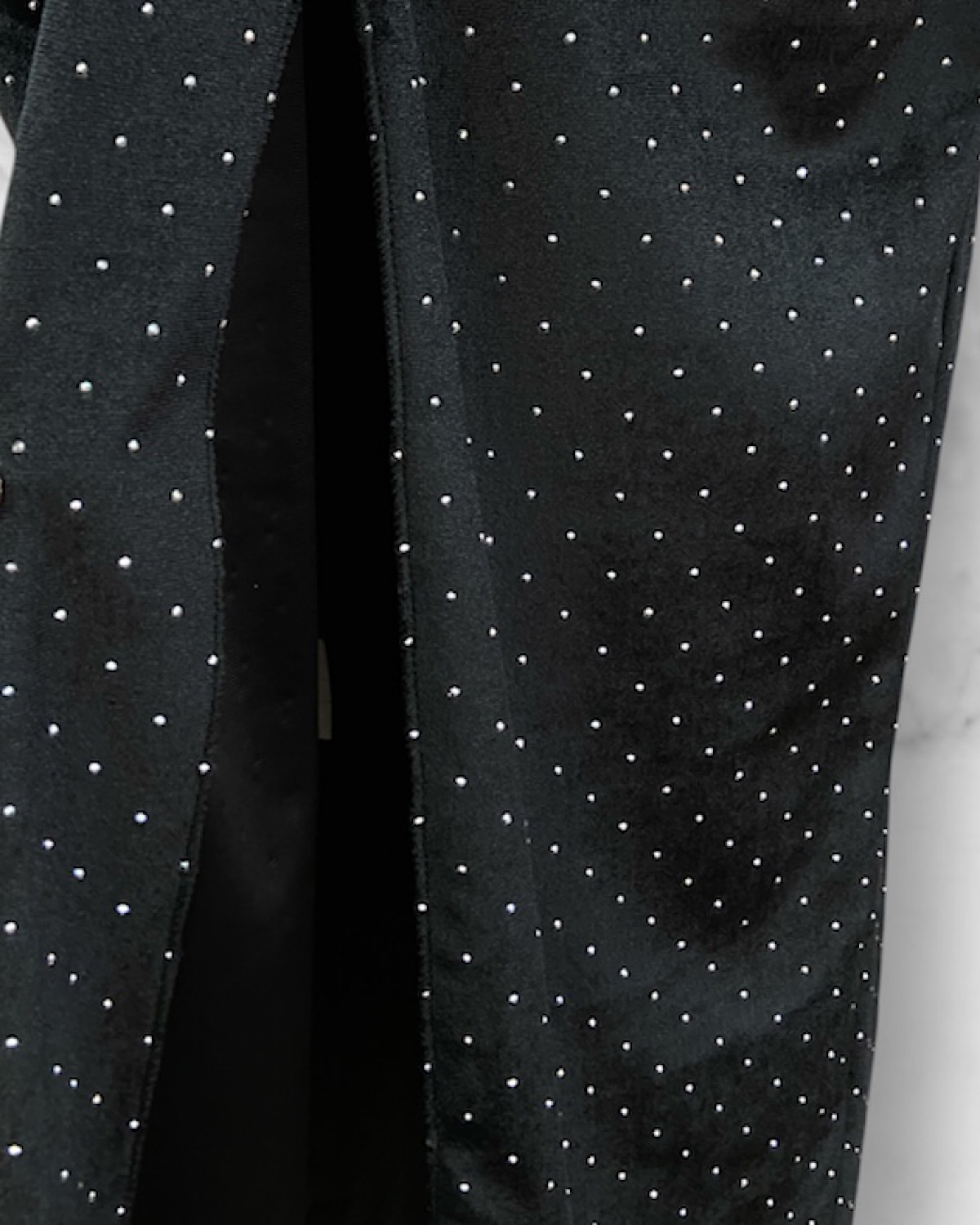 イタリア　ラインストーンベロアタイトワンピース カラー: RED