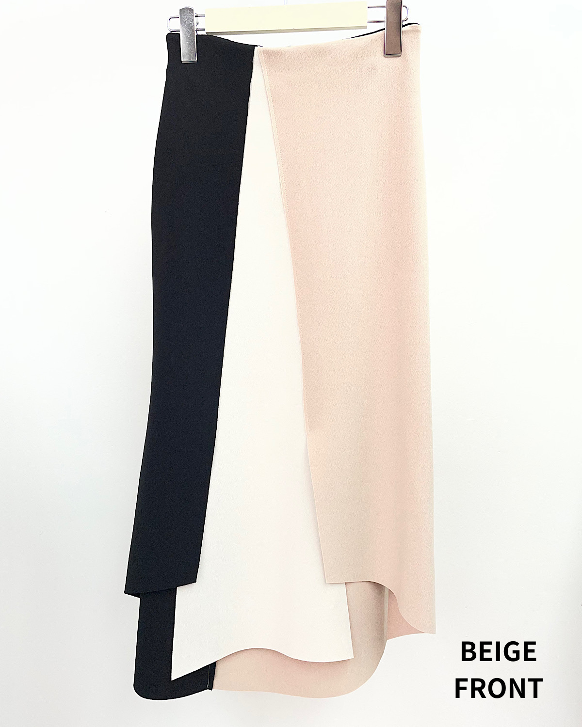 カラーブロックアシンメトリースカート カラー: GRN