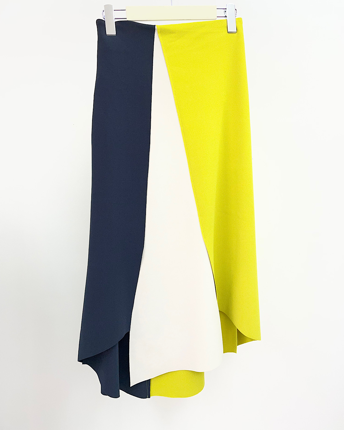 カラーブロックアシンメトリースカート カラー: GRN