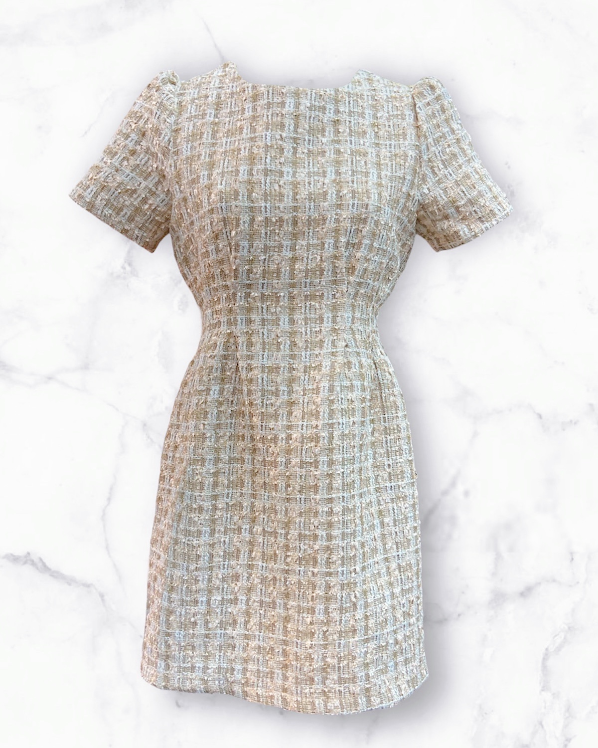 上品ラメツィードミニドレス カラー: BEG