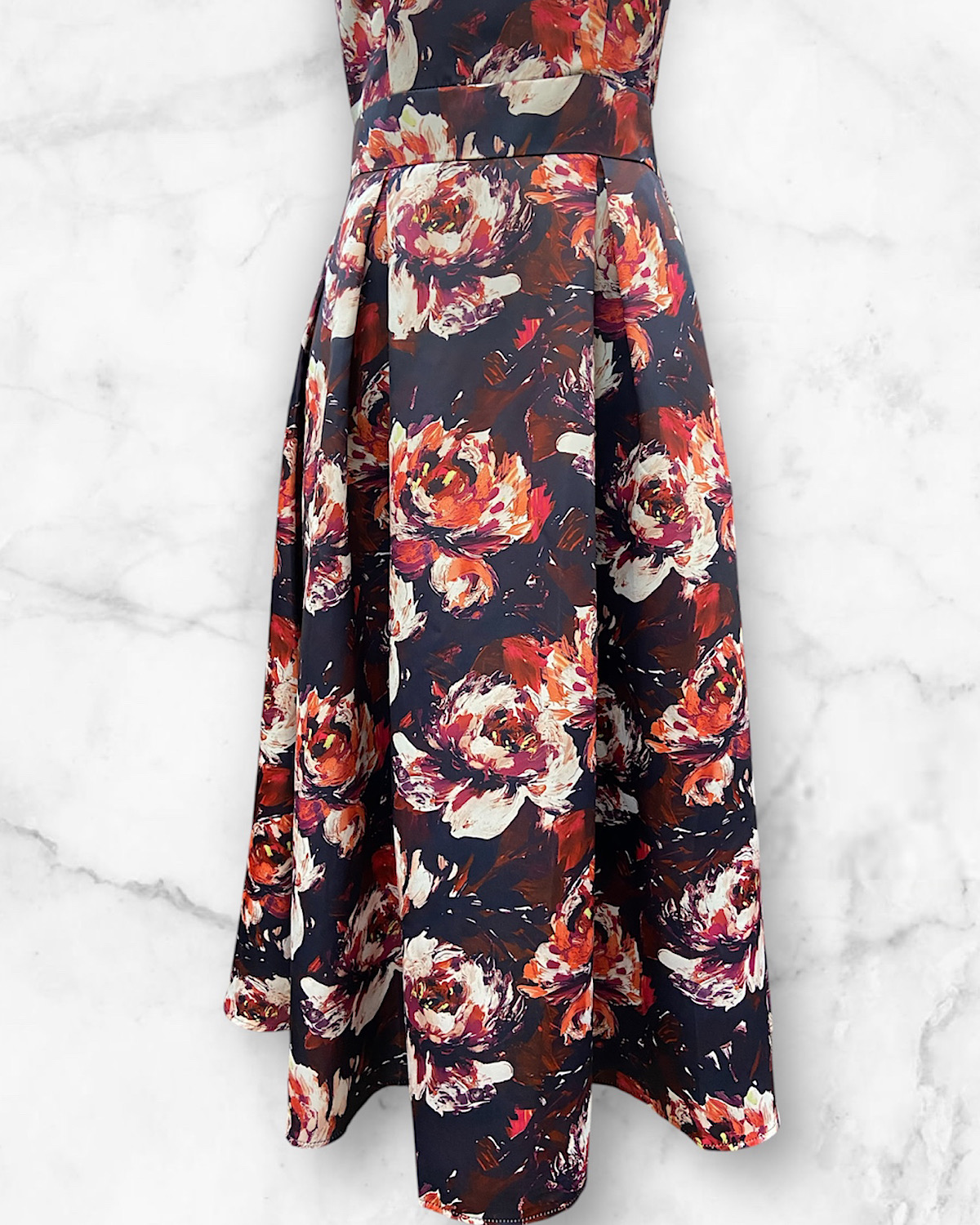 ペイントローズミディドレス サイズ: S