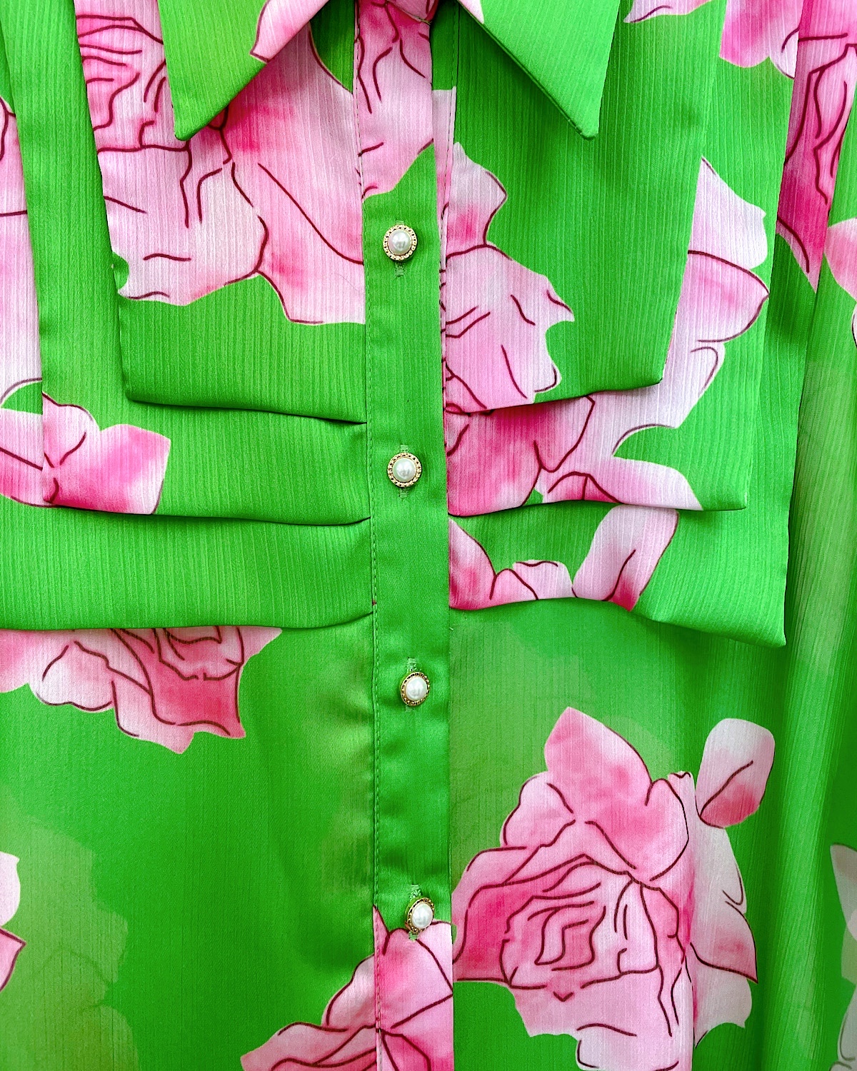 ドラマティックローズシアーブラウス カラー: YEL