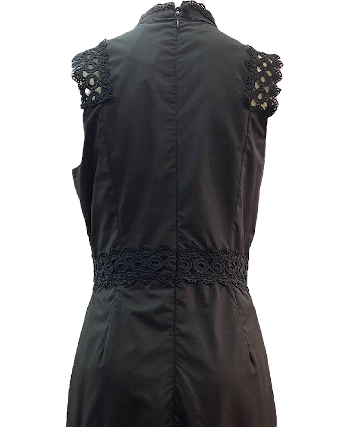 レースデザインロングワンピース カラー: BLK, サイズ: M