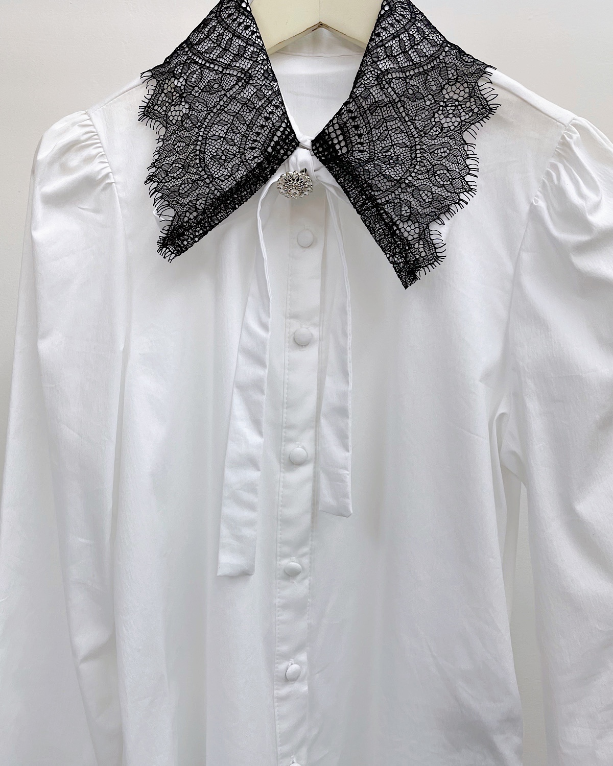 ヴィンテージレースビックカラーブラウス カラー: BLK