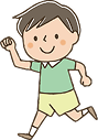 歩く男の子の画像