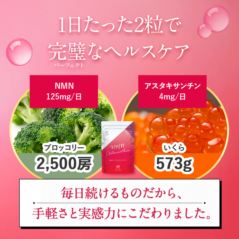エイジケアプラス　NMN（エヌエムエヌ）×アスタキサンチン