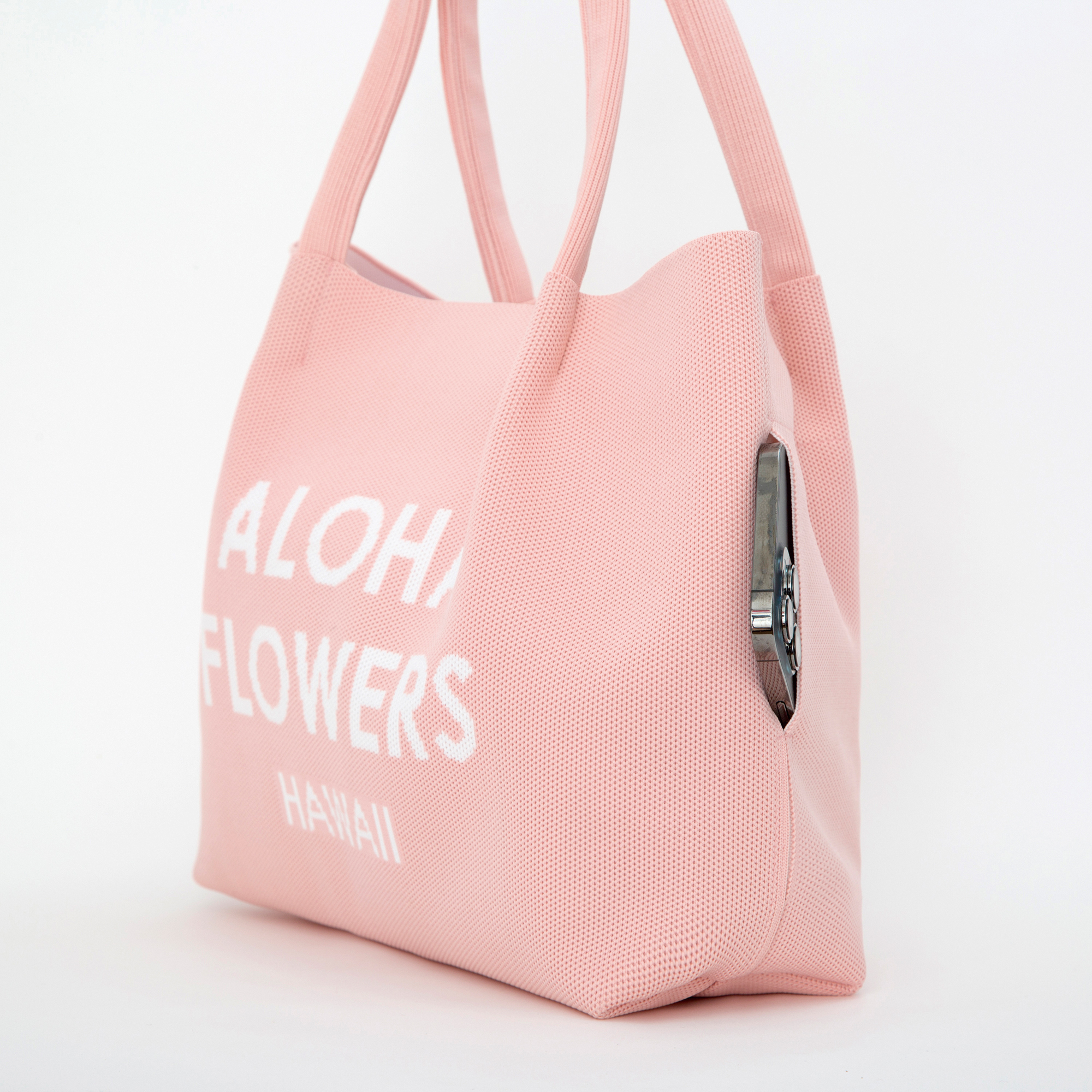 ニットバッグM（ピンク）