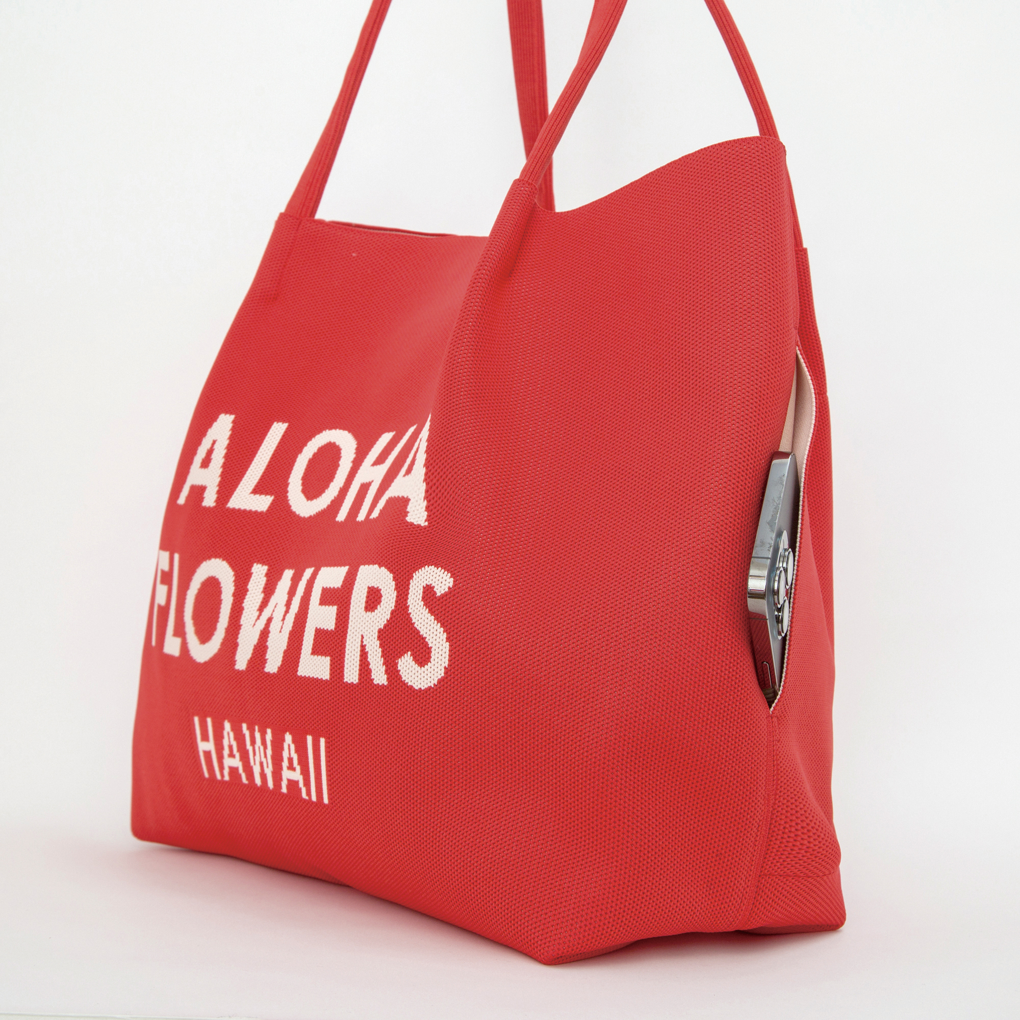 ニットバッグ L（レッド）