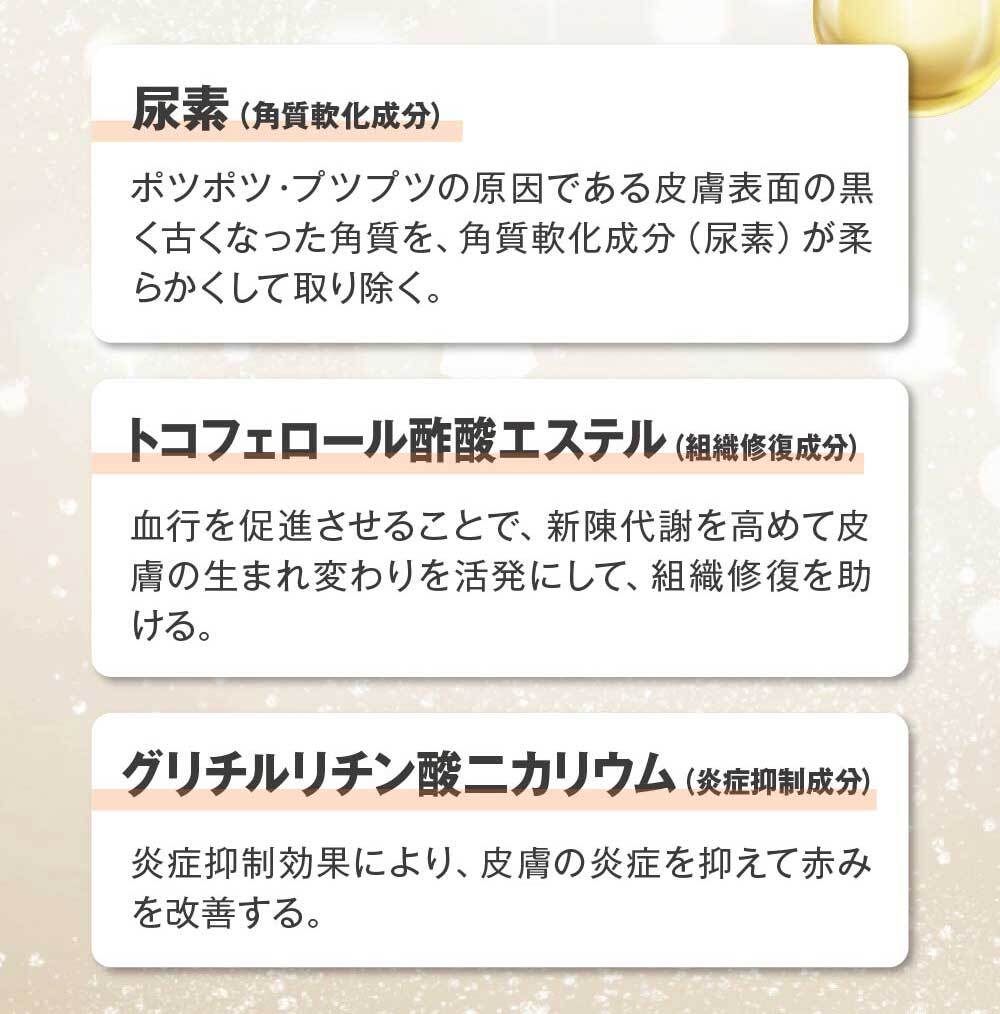 イボ取りクリームの3つの有効成分