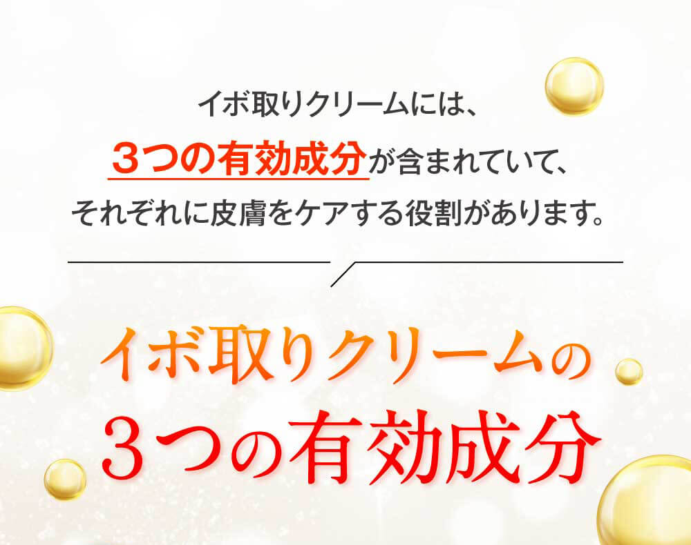3つの有効成分が含まれています。