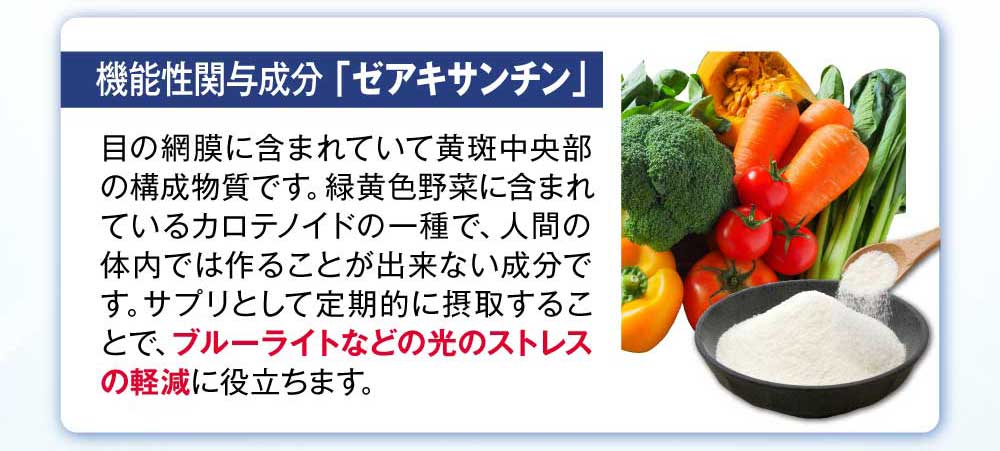機能性関与成分ゼアキサンチン