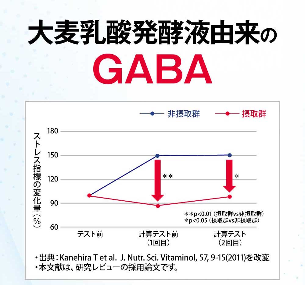 大麦乳酸発酵液由来のGABA