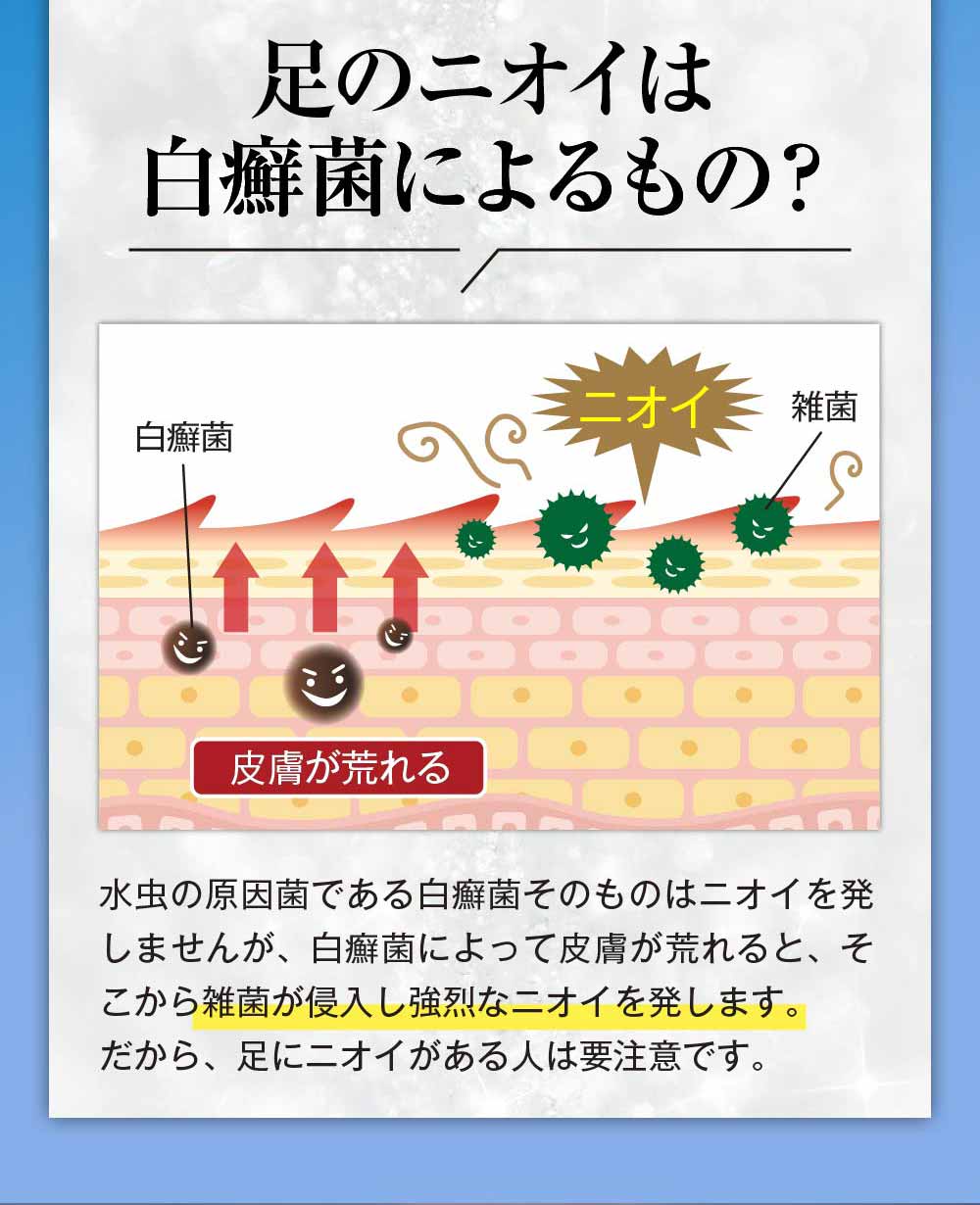 足のニオイは白癬菌によるもの？