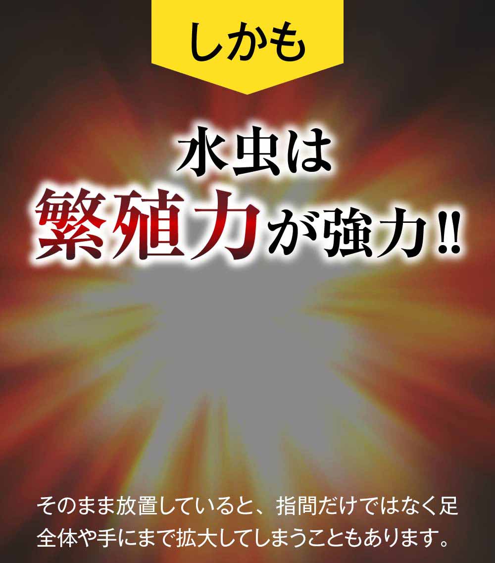 白癬菌は繁殖力が強力です。