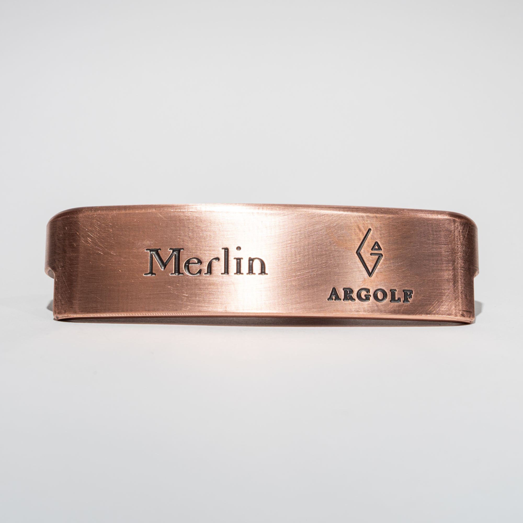 【完成品】Merlin｜Vintage Copper（マーリン・ヴィンテージカッパー） ヴィンテージ加工: 無加工, デキステリティ: 右手用, シャフト: センター, シャフトサイズ: 32インチ, シャフト色: シルバー, ライ: 70（標準ライ）, グリップとサイズ: Black×White Logo, ヘッドカバー色: カーボンブラック