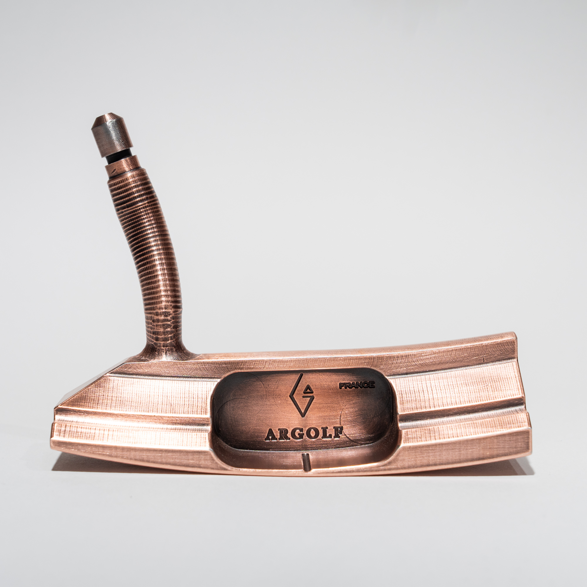 【完成品】Arthur 2.0｜Vintage Copper（アーサー2.0・ヴィンテージカッパー） ヴィンテージ加工: 研磨済み, 利き手: 右利き用, シャフトサイズ: 33インチ, ライ: ライ（標準ライ）, グリップ種類: White×Gold Logo, ヘッドカバー色: カーボンブラック