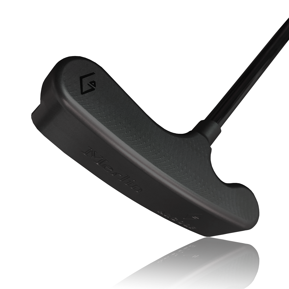 【完成品】Merlin｜Dark Edition（マーリン・ダークエディション） デキステリティ: 右手用, シャフト: センター, シャフトサイズ: 32インチ, シャフト色: ブラック, ライ: 70（標準ライ）, グリップとサイズ: White×Gold Logo, ヘッドカバー色: カーボンブラック