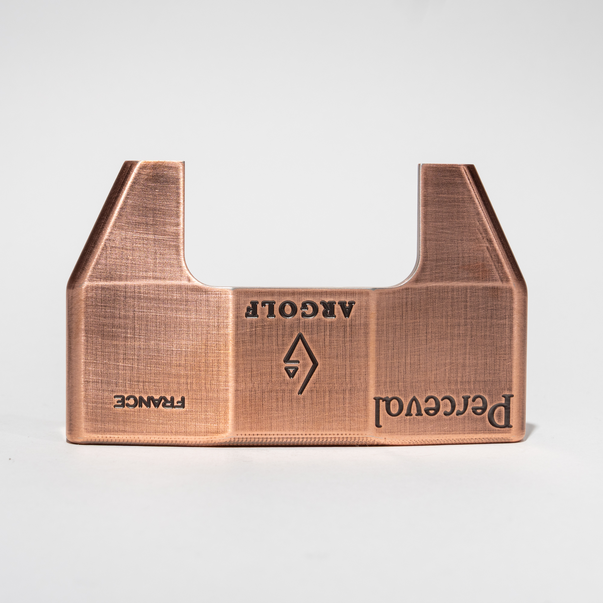 【完成品】Perceval｜Vintage Copper（パーシヴァル・ヴィンテージカッパー） ヴィンテージ加工: 無加工, 利き手: 右利き用, ライ: 70°（標準ライ）, シャフト色: ブラック, シャフトサイズ: 32インチ, グリップとサイズ: White×Gold Logo, ヘッドカバー色: カーボンブラック