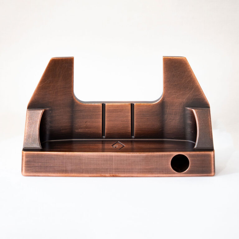 【完成品】Perceval｜Vintage Copper（パーシヴァル・ヴィンテージカッパー） ヴィンテージ加工: 無加工, デキステリティ: 右手用, シャフトサイズ: 32インチ, シャフト色: ブラック, ライ: 70（標準ライ）, グリップとサイズ: White×Gold Logo, ヘッドカバー色: カーボンブラック