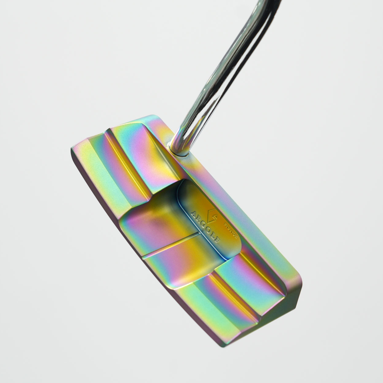 【完成品】Lamorak｜Rainbow finish（ラモラーク・レインボー） 商品タイプの選択: 完成品（シャフト・グリップ組立）, デキステリティ: 右手用, シャフトサイズ: 32インチ, ライ: 70（標準ライ）, グリップとサイズ: Black×White Logo, ヘッドカバー色: カーボンブラック