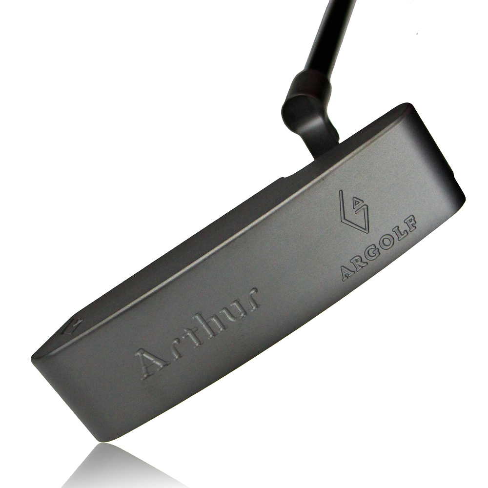 【完成品】Arthur｜Dark Edition（アーサー・ダークエディション） デキステリティ: 右手用, シャフトサイズ: 32インチ, シャフト色: ブラック, ライ: 70（標準ライ）, グリップとサイズ: White×Gold Logo, ヘッドカバー色: カーボンブラック