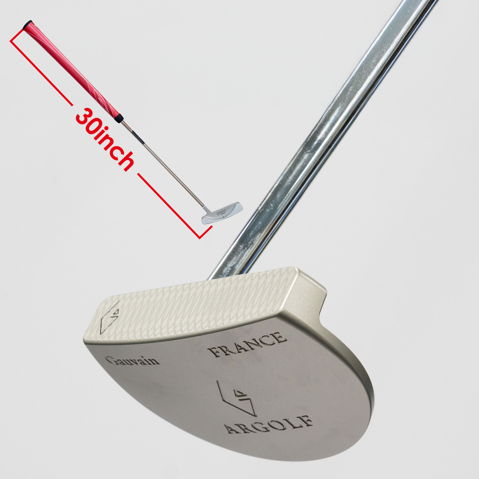 【Short Roll 30″ Series】Gauvain（ゴーヴァン） デキステリティ: 右手用, シャフト: ヒール, シャフトサイズ: 30インチ, シャフト色: シルバー, ライ: 70（標準ライ）, グリップ: 15インチロンググリップ, ヘッドカバー色: カーボンブラック